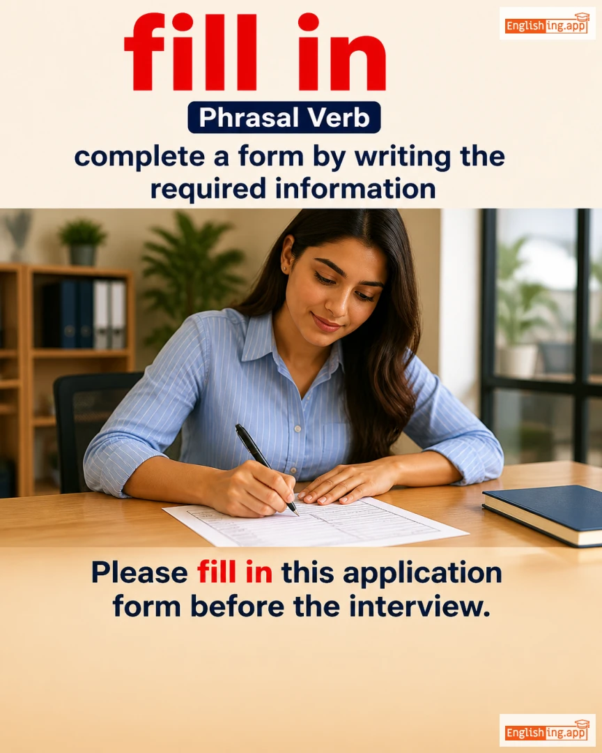 Fill In: English expression meaning and example