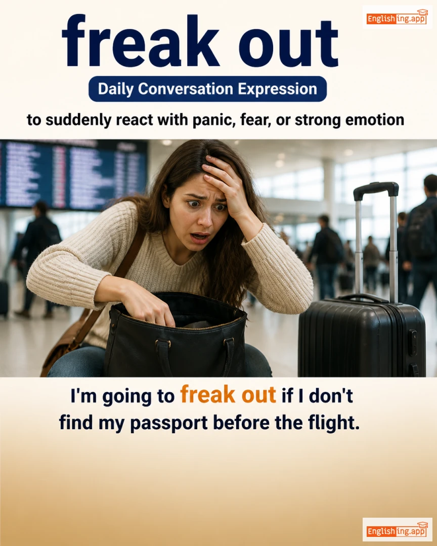 Freak Out: English expression meaning and example