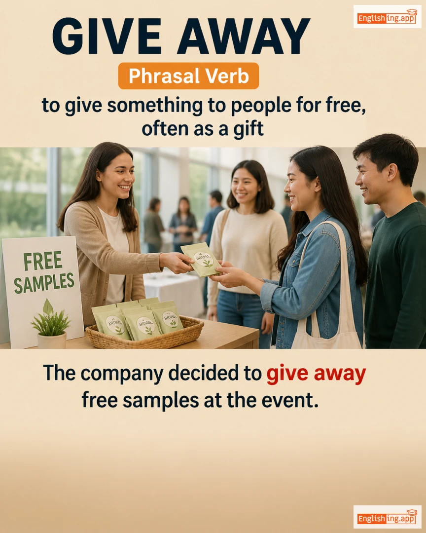 Give Away: English expression meaning and example