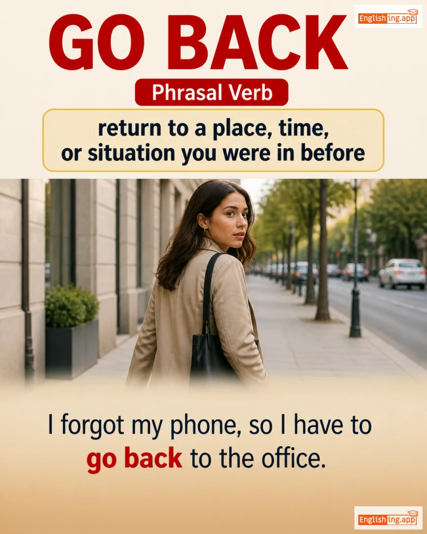 Go Back: English expression meaning and example