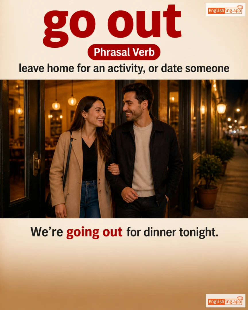 Go Out: English expression meaning and example