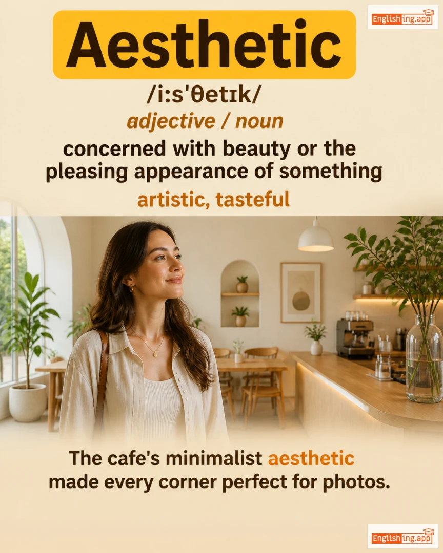 Aesthetic: English vocabulary meaning and example