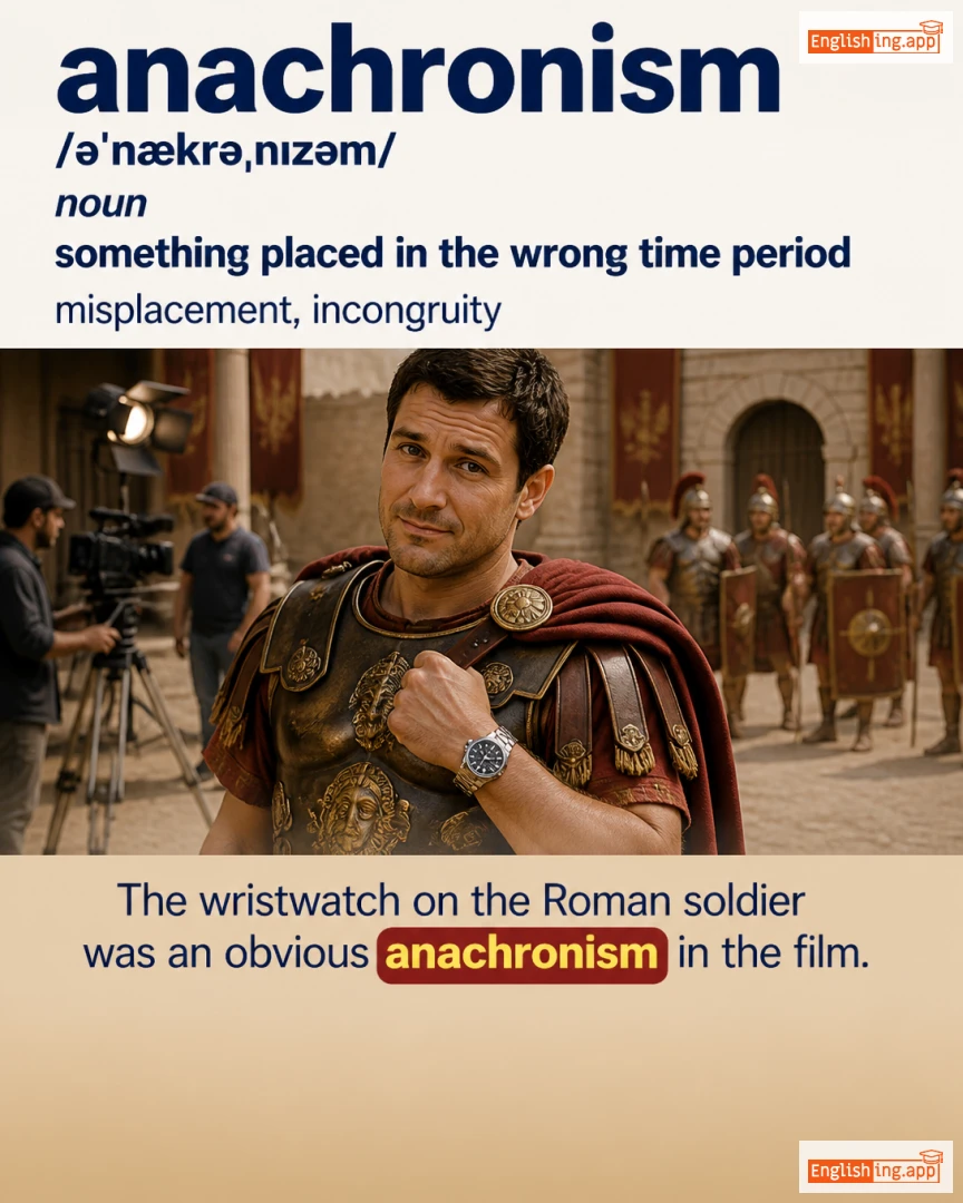 Anachronism: English vocabulary meaning and example