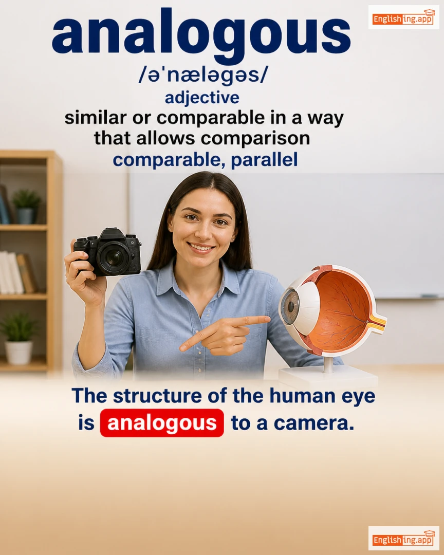 Analogous: English vocabulary meaning and example