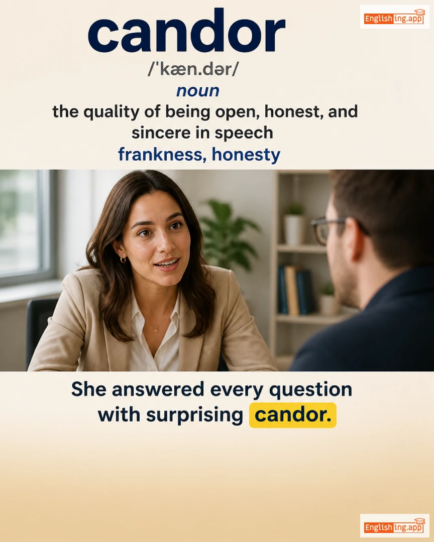 Candor: English vocabulary meaning and example