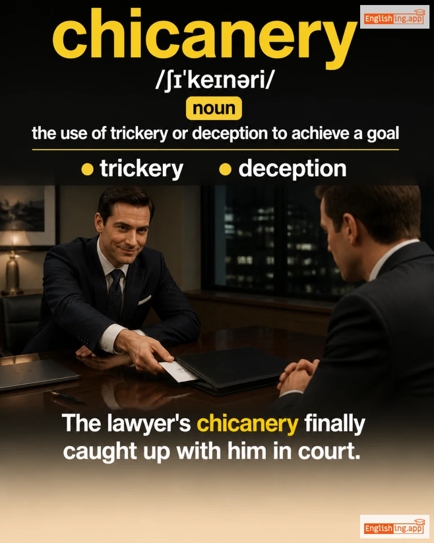 Chicanery: English vocabulary meaning and example