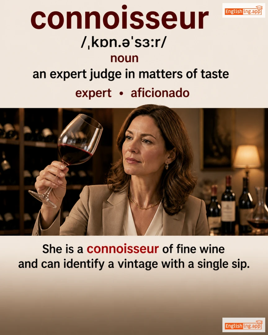 Connoisseur: English vocabulary meaning and example