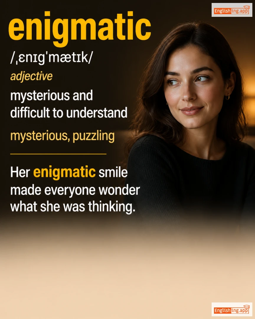 Enigmatic: English vocabulary meaning and example