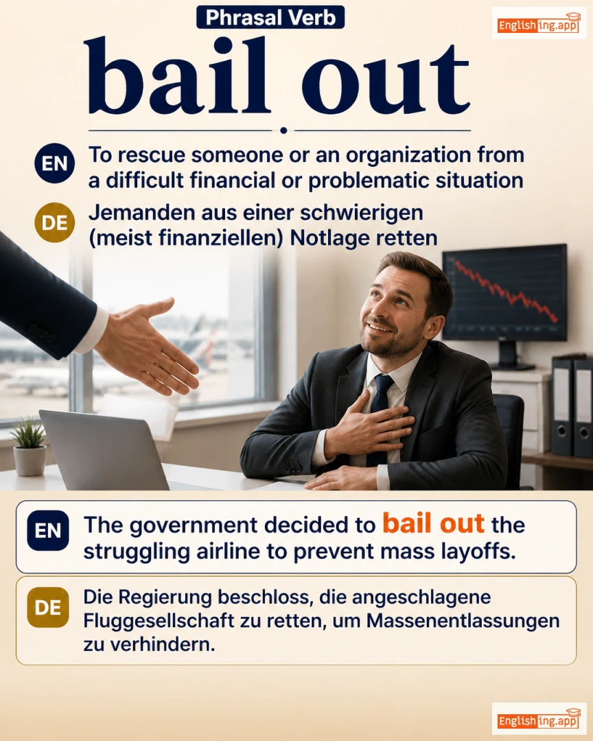 Bail Out: English expression meaning and example