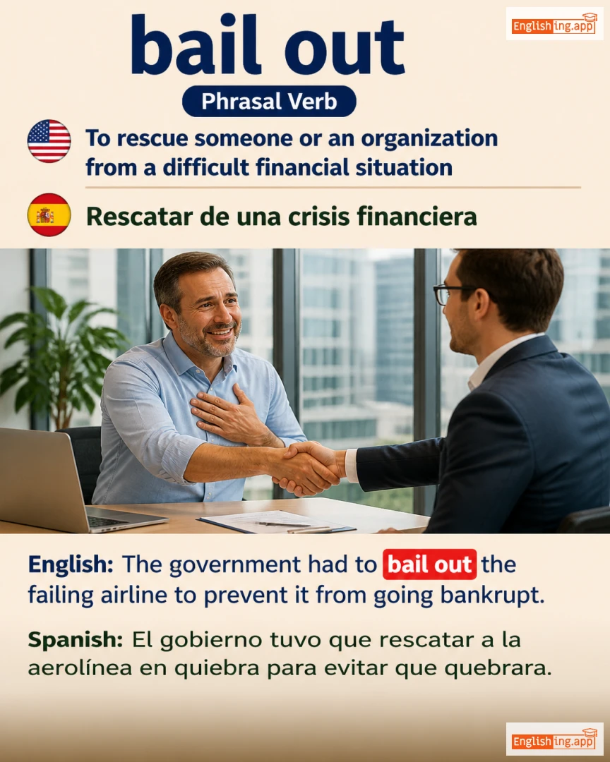 Bail Out: English expression meaning and example
