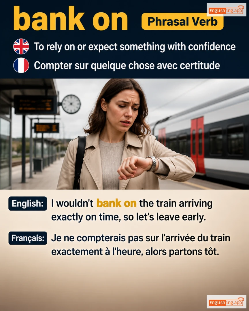 Bank On: English expression meaning and example