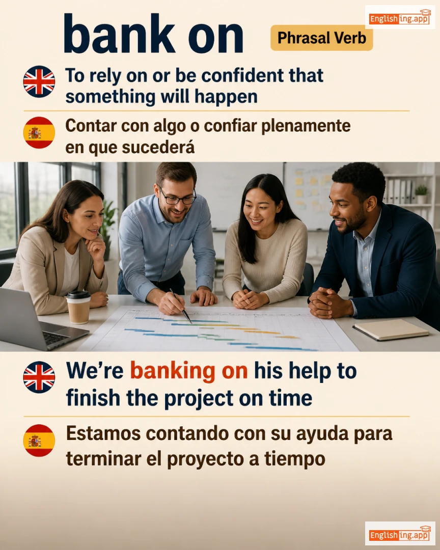Bank On: English expression meaning and example