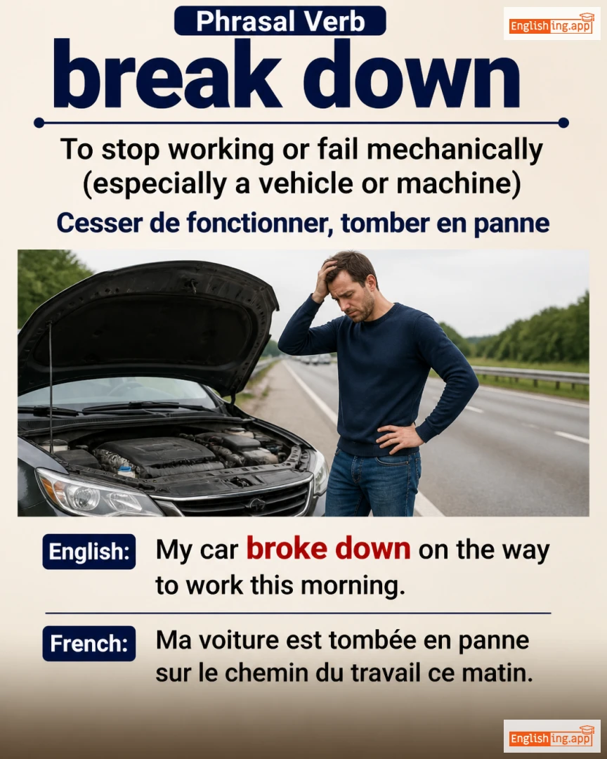 Break Down: English expression meaning and example