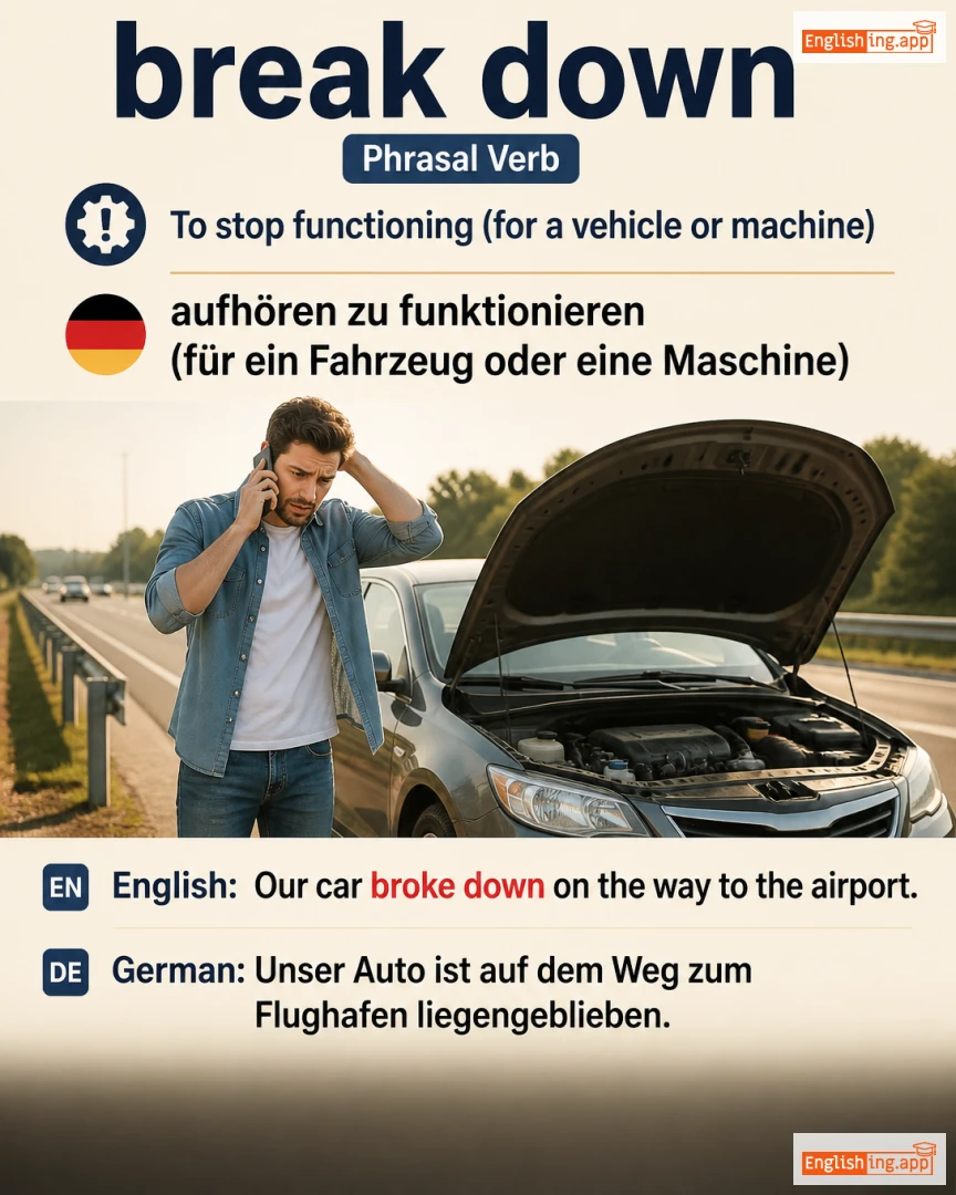 Break Down: English expression meaning and example