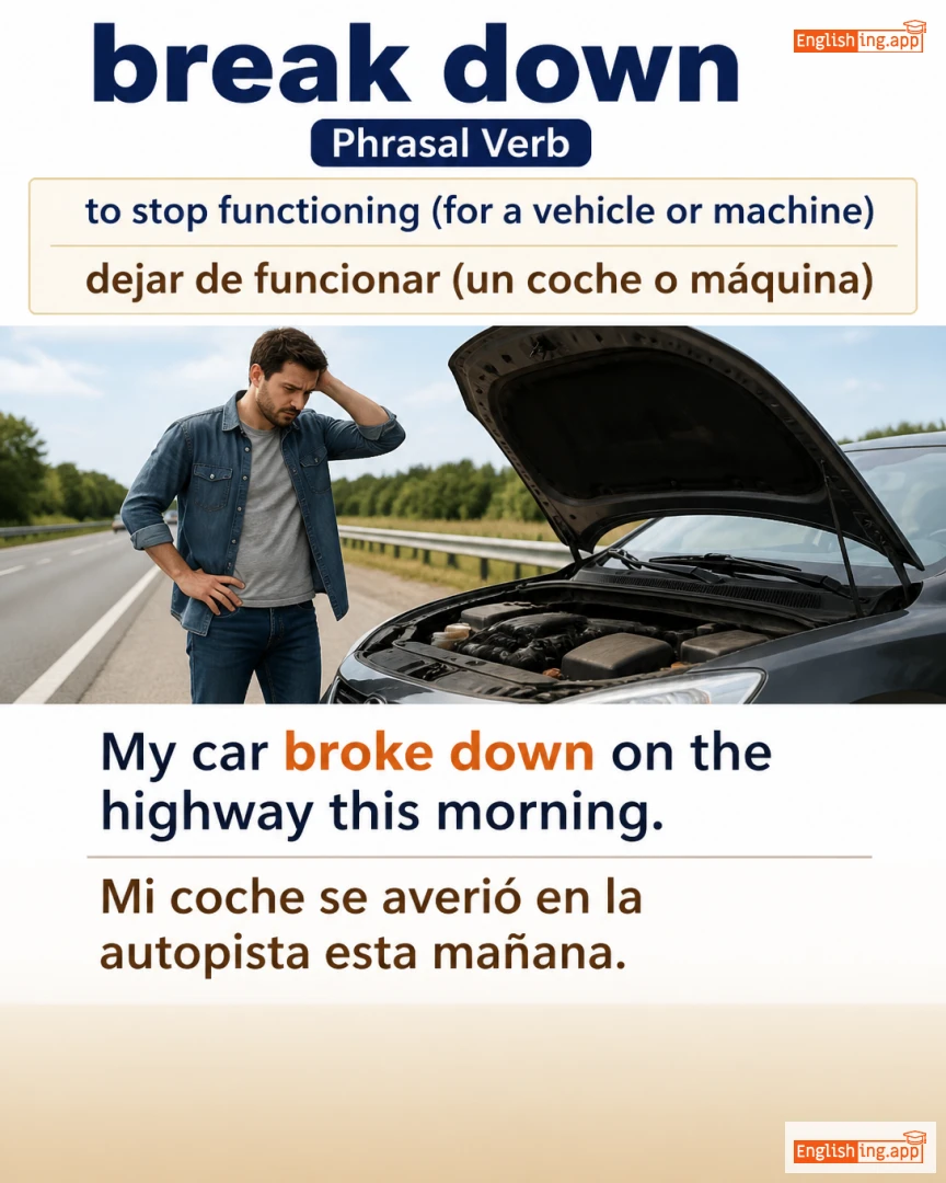 Break Down: English expression meaning and example