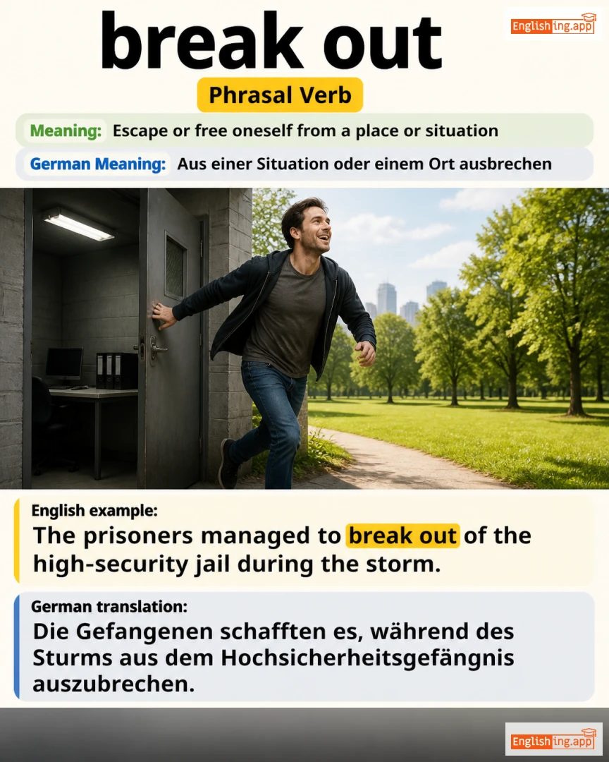 Break Out: English expression meaning and example