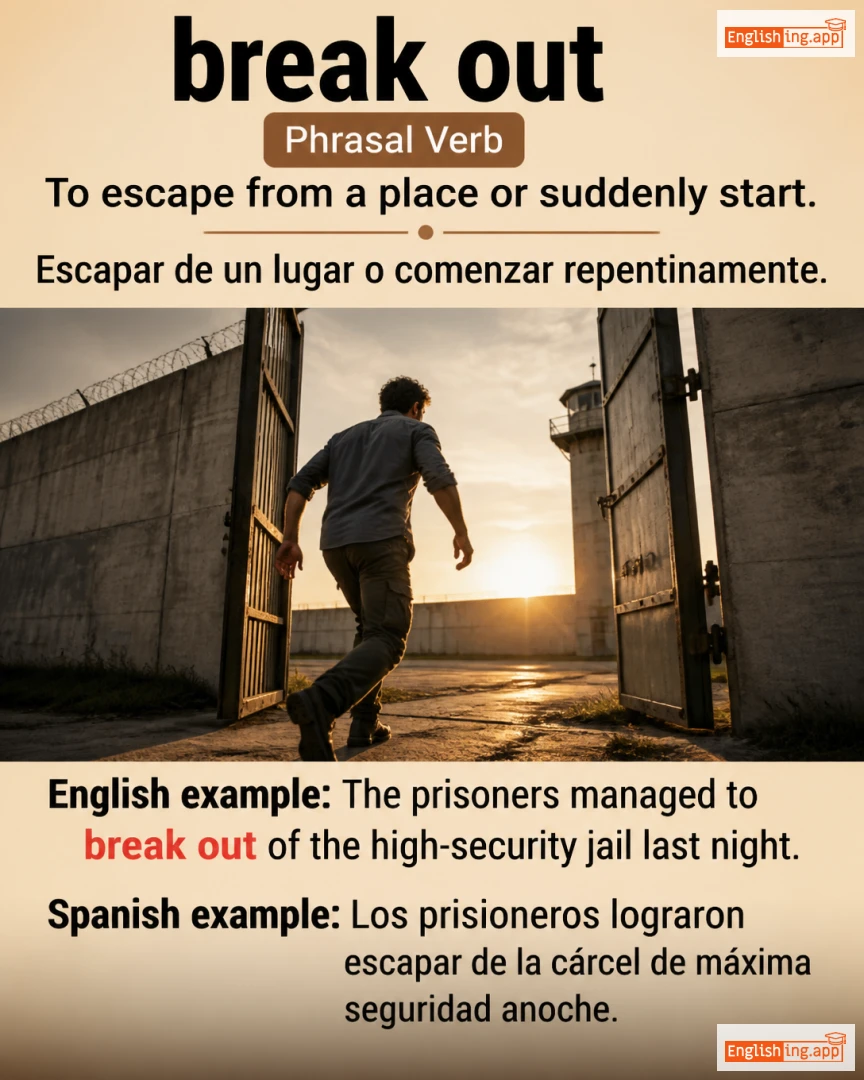 Break Out: English expression meaning and example