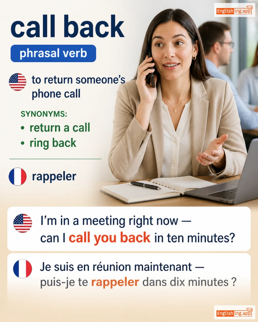 Call Back: English expression meaning and example