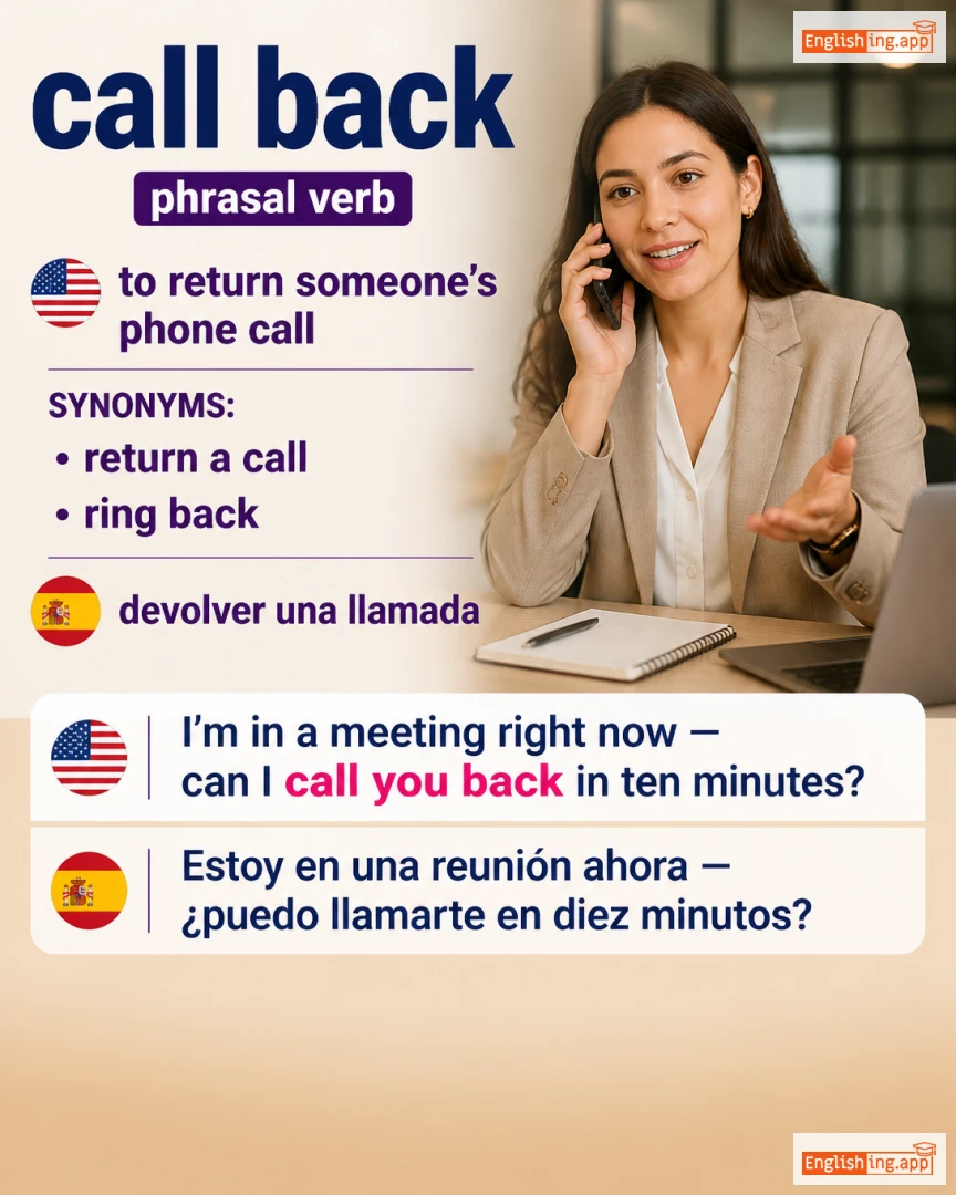 Call Back: English expression meaning and example
