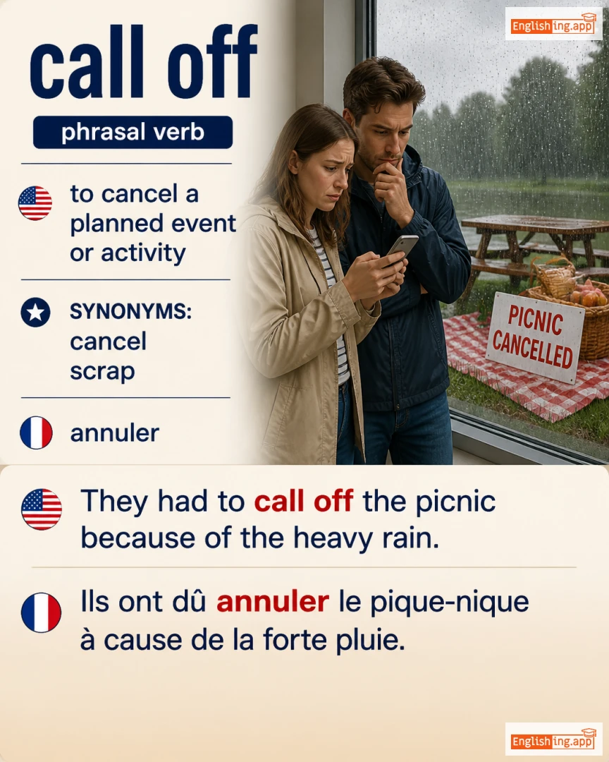 Call Off: English expression meaning and example