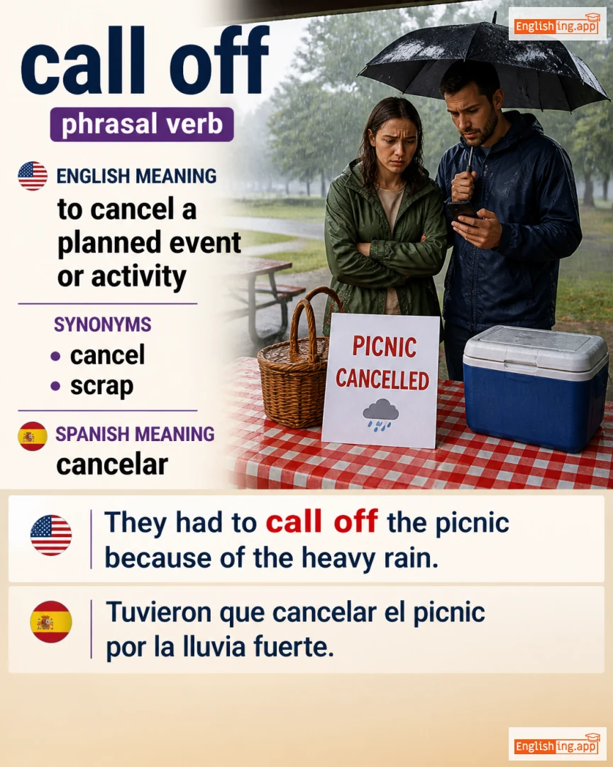 Call Off: English expression meaning and example
