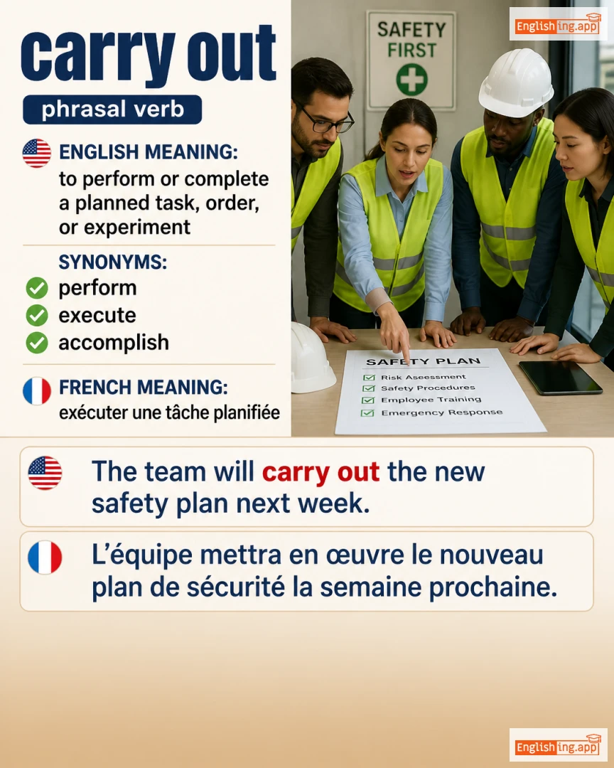 Carry Out: English expression meaning and example