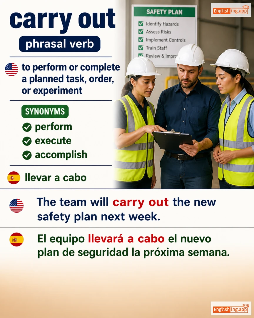 Carry Out: English expression meaning and example