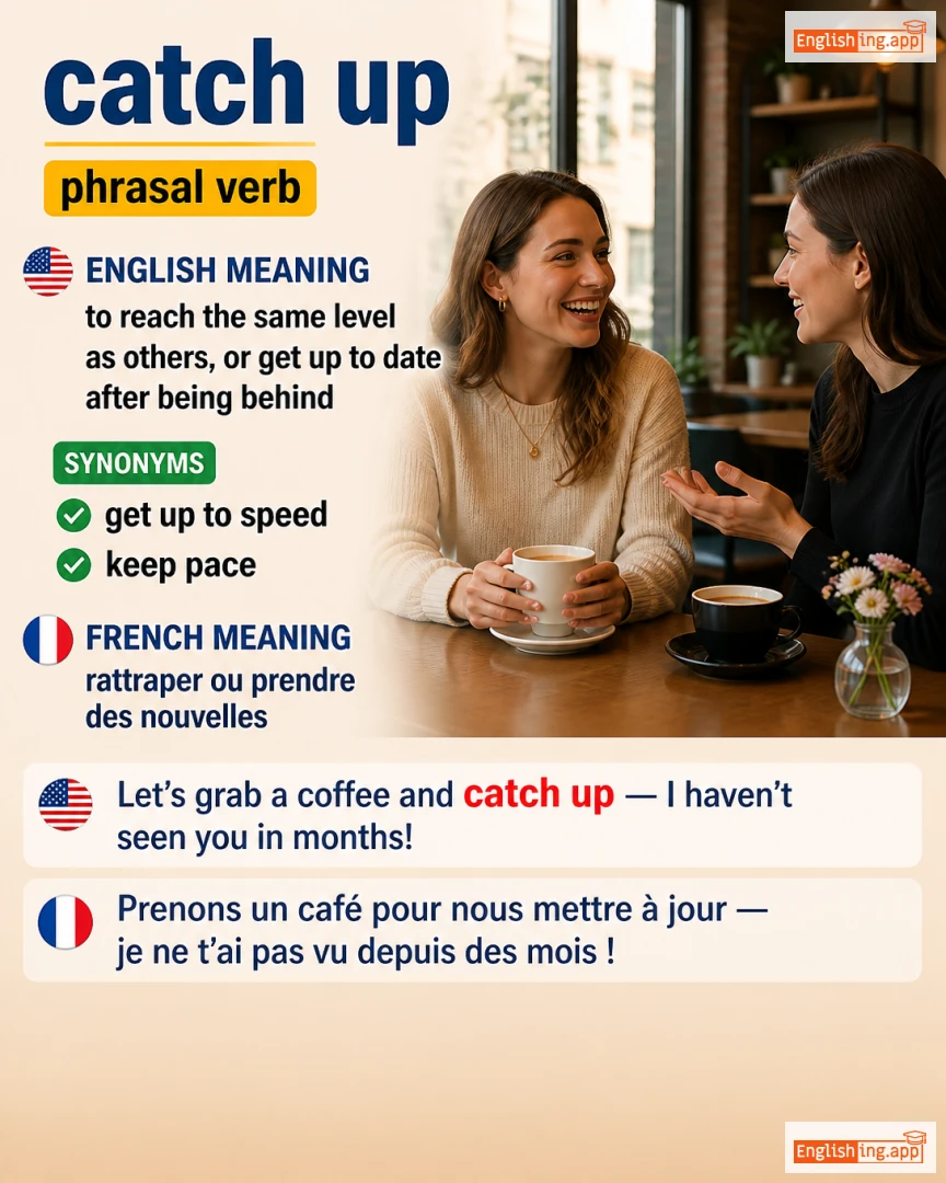 Catch Up: English expression meaning and example
