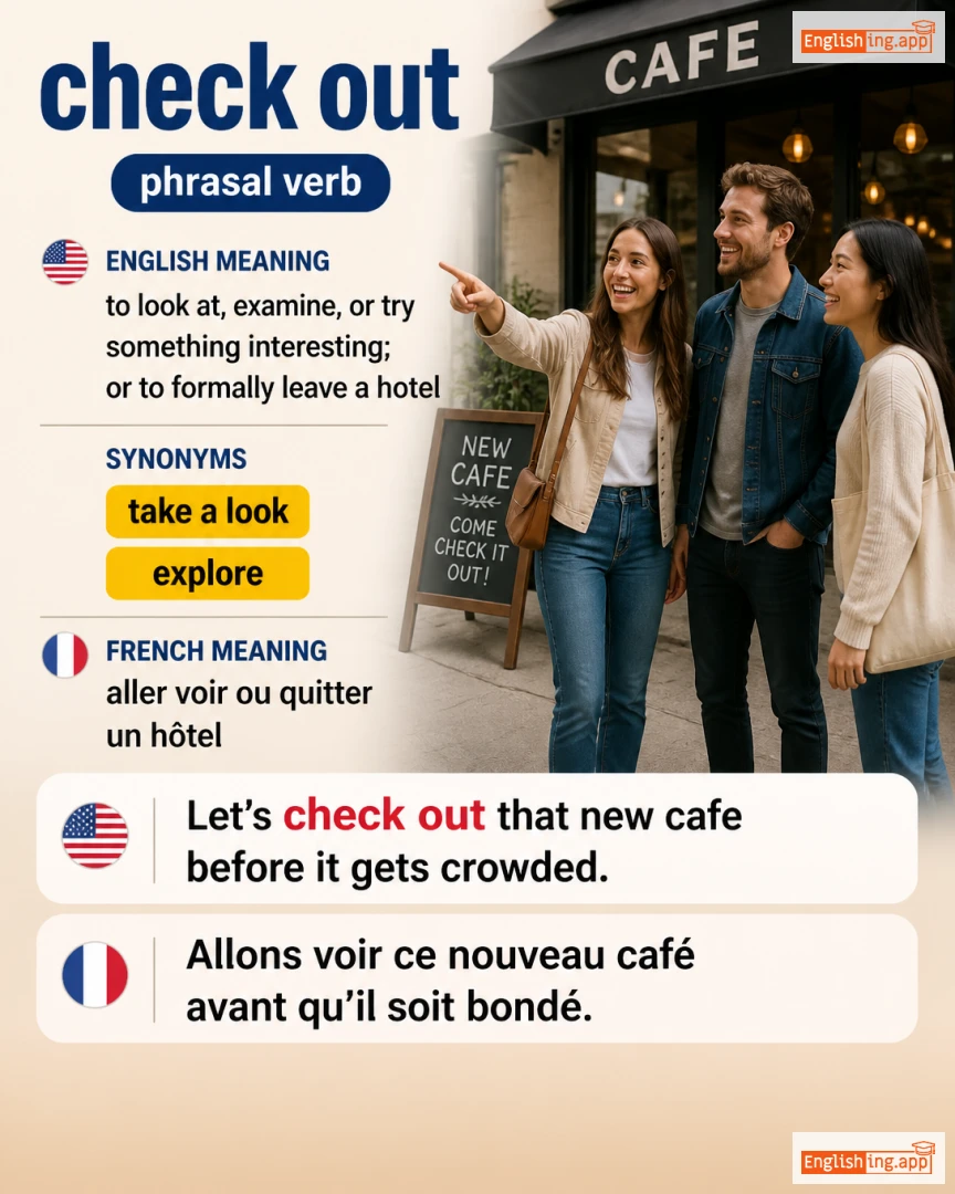 Check Out: English expression meaning and example