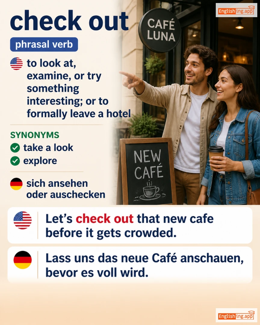 Check Out: English expression meaning and example