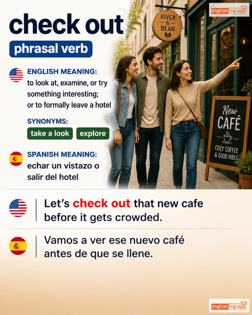 Check Out: English expression meaning and example