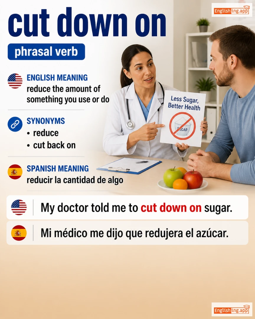 Cut Down On: English expression meaning and example