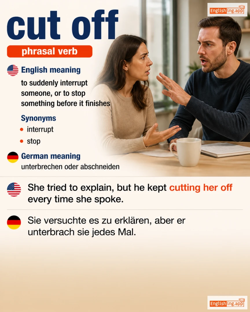 Cut Off: English expression meaning and example