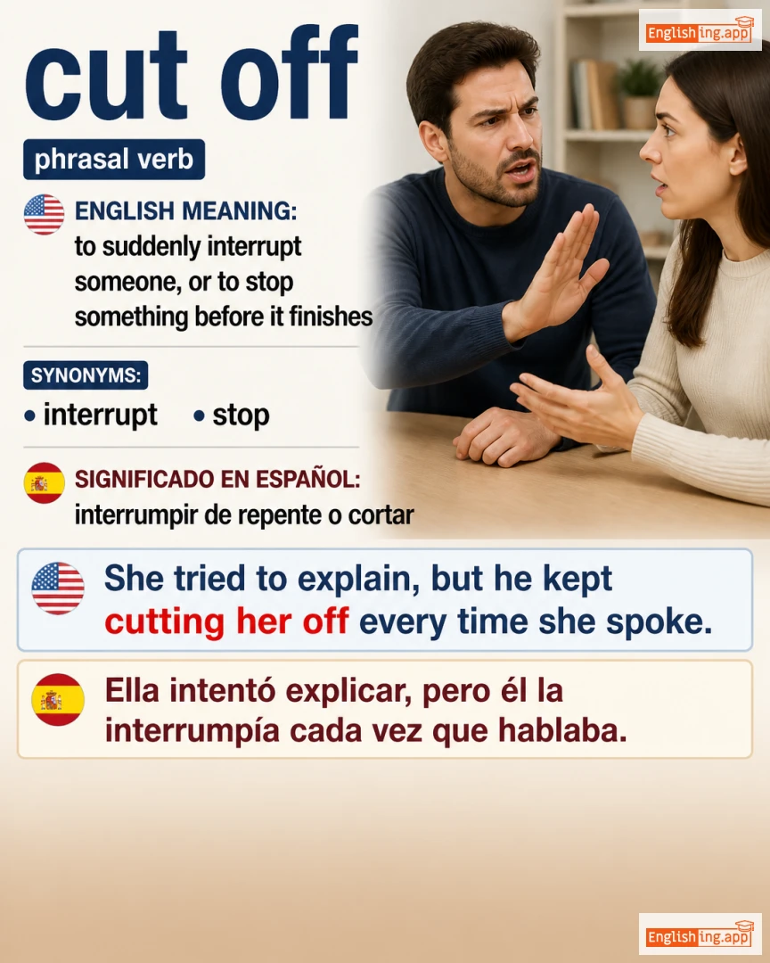 Cut Off: English expression meaning and example
