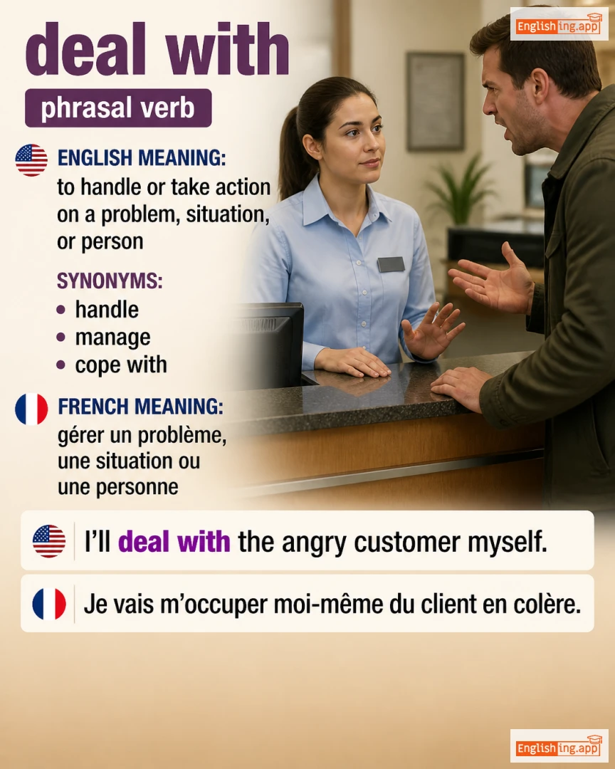 Deal With: English expression meaning and example