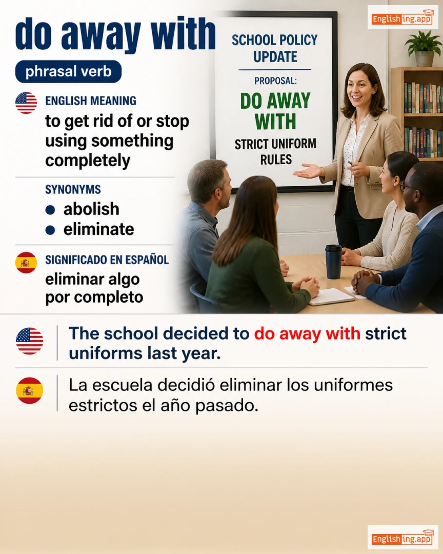 Do Away With: English expression meaning and example