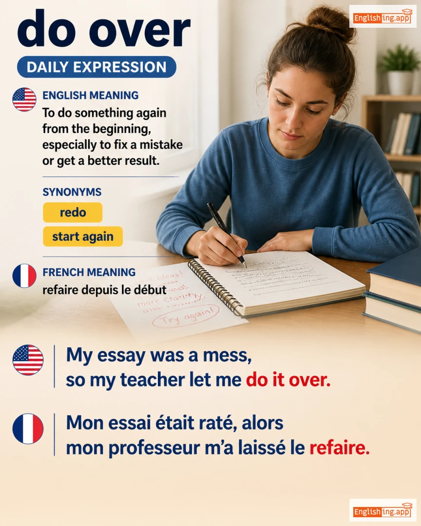 Do Over: English expression meaning and example
