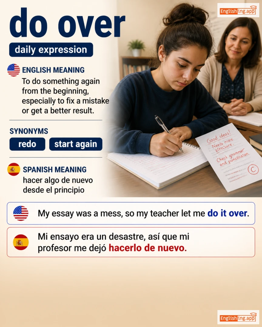 Do Over: English expression meaning and example