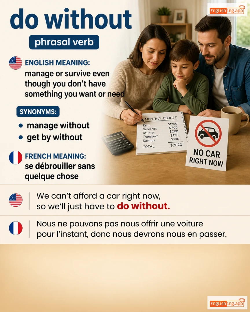 Do Without: English expression meaning and example