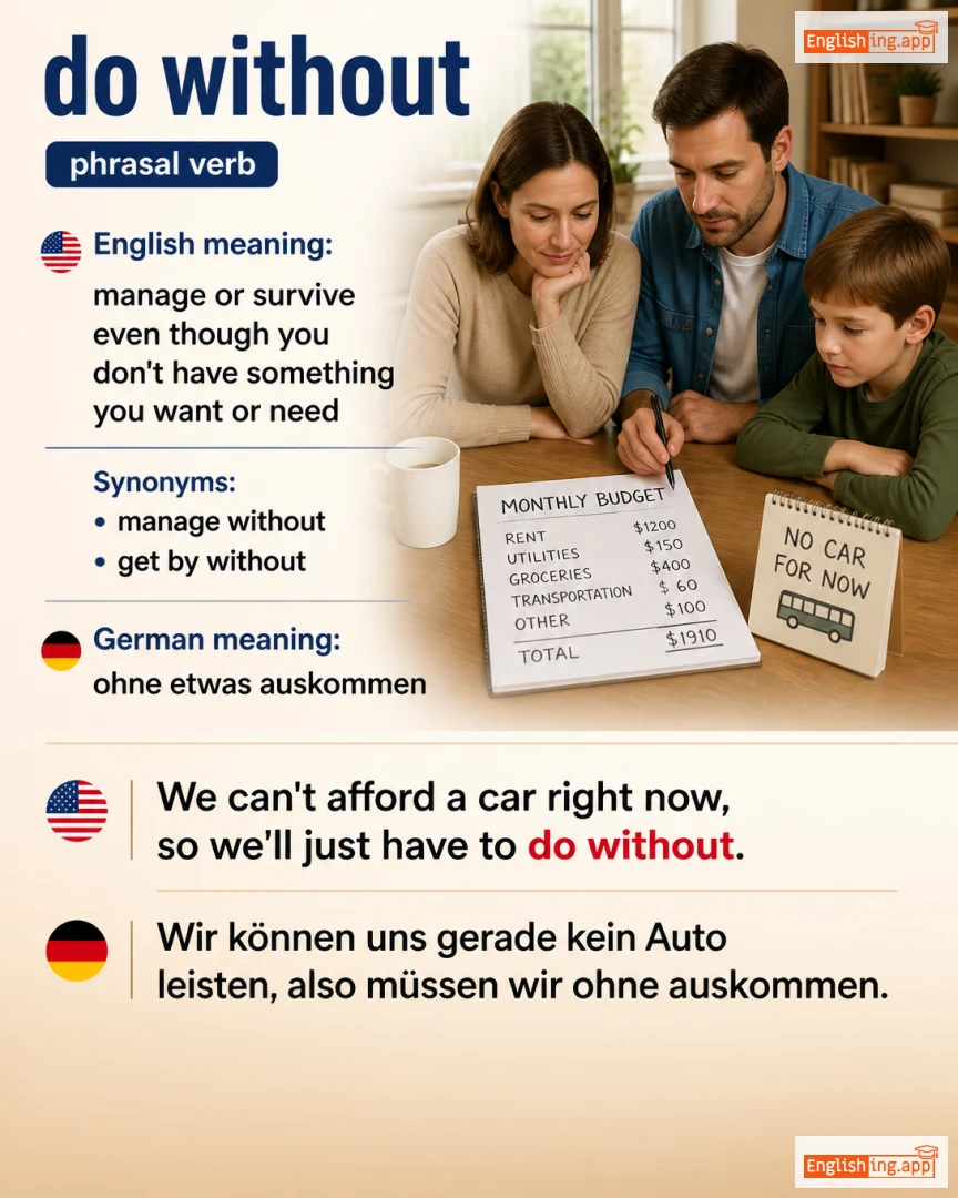 Do Without: English expression meaning and example