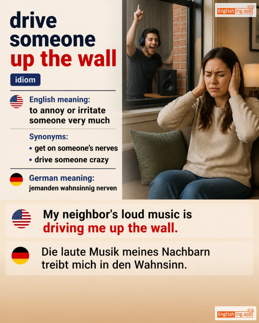 Drive Someone Up The Wall: English expression meaning and example