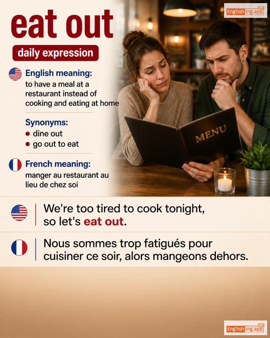Eat Out: English expression meaning and example