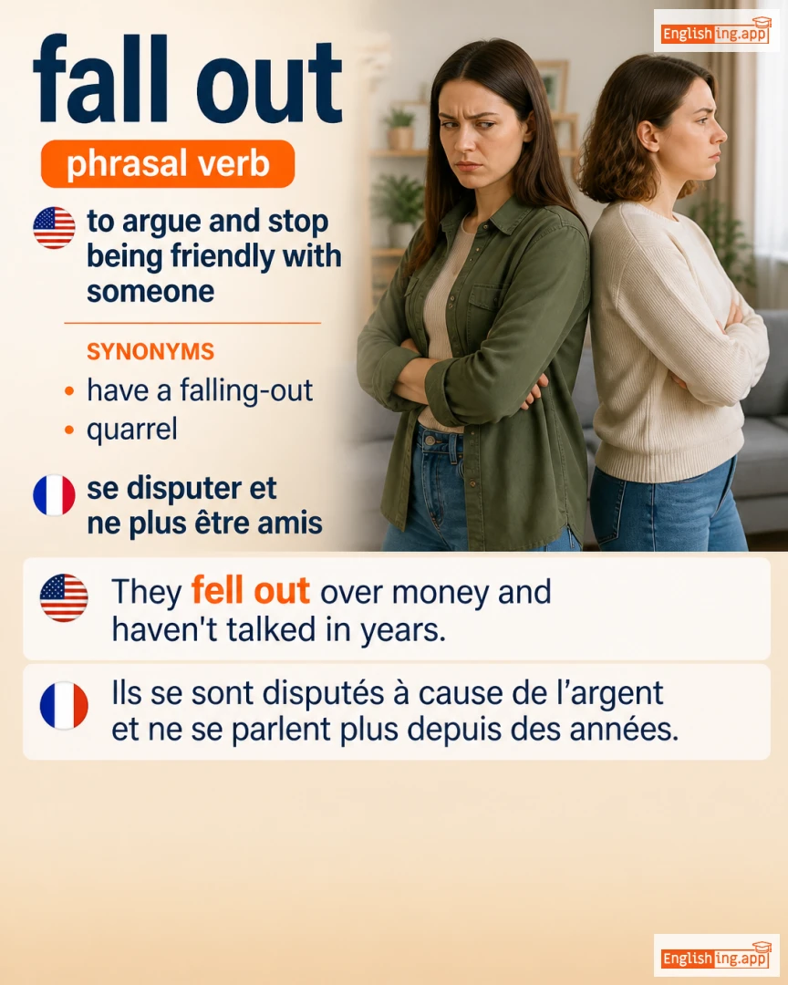 Fall Out: English expression meaning and example