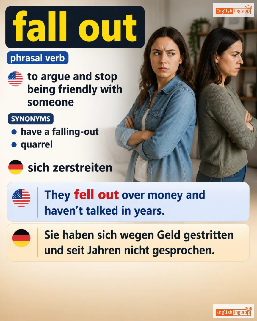 Fall Out: English expression meaning and example