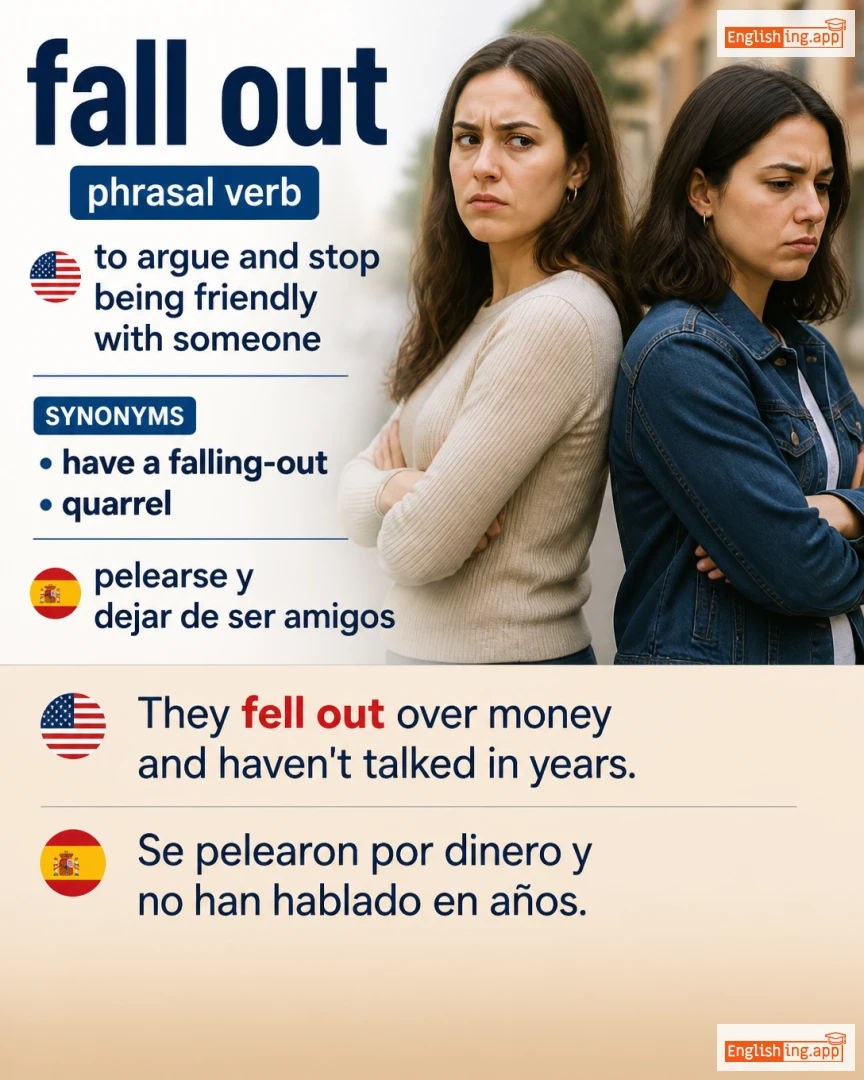 Fall Out: English expression meaning and example