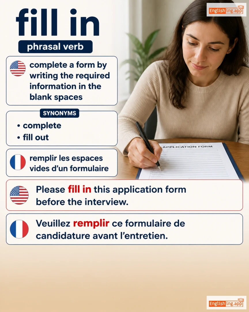 Fill In: English expression meaning and example