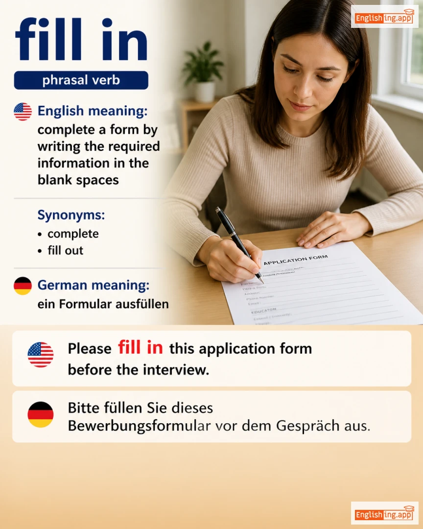 Fill In: English expression meaning and example