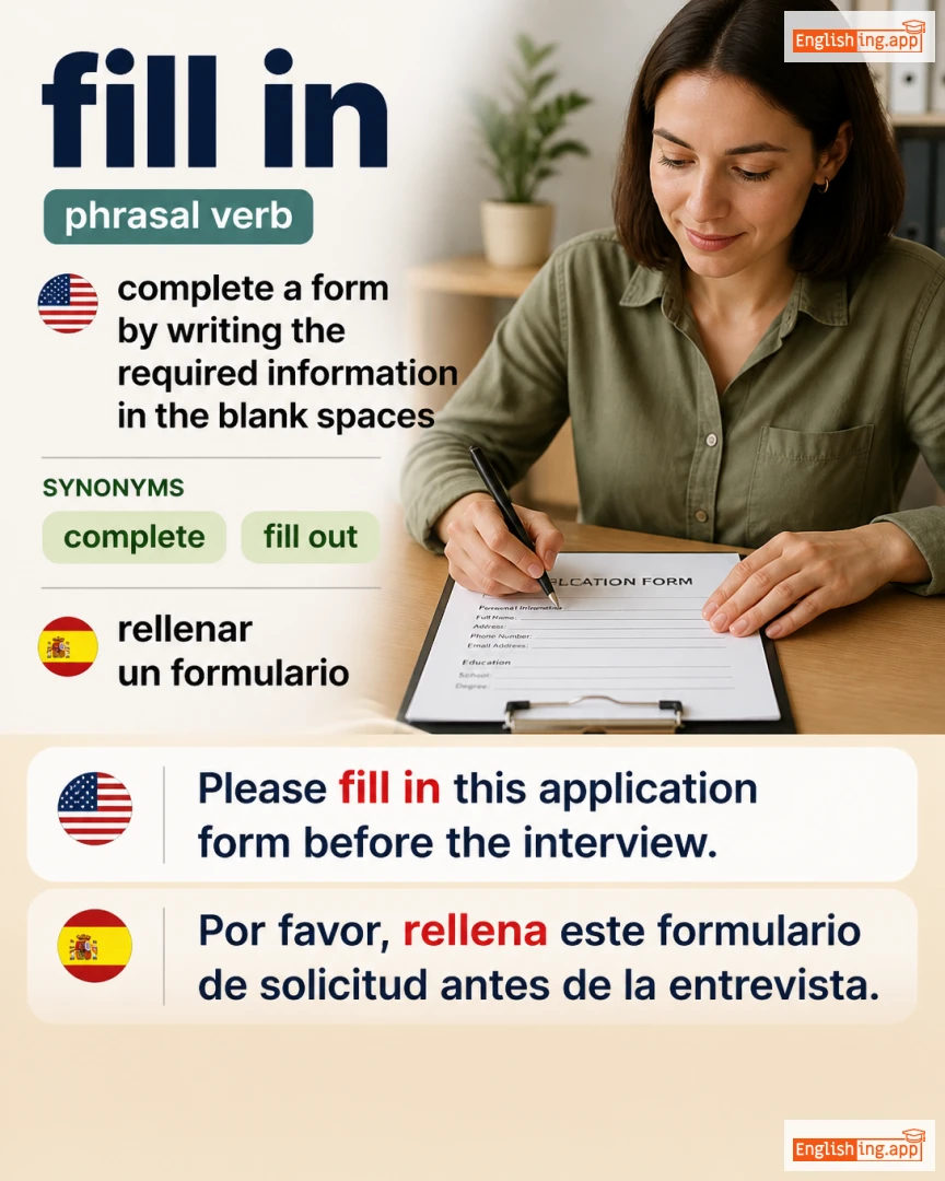 Fill In: English expression meaning and example