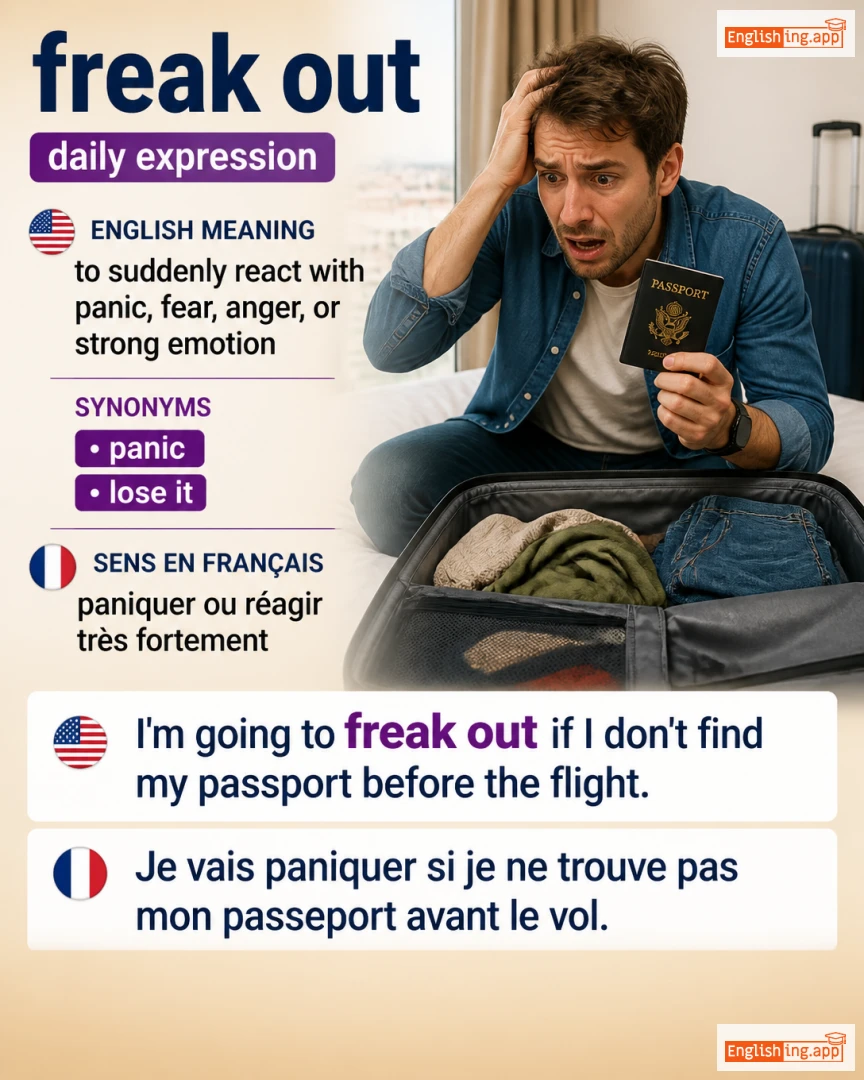 Freak Out: English expression meaning and example