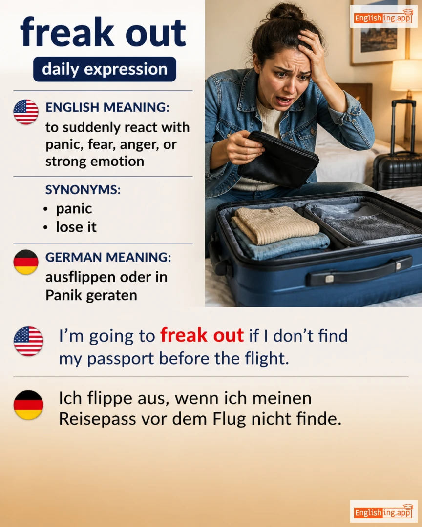 Freak Out: English expression meaning and example